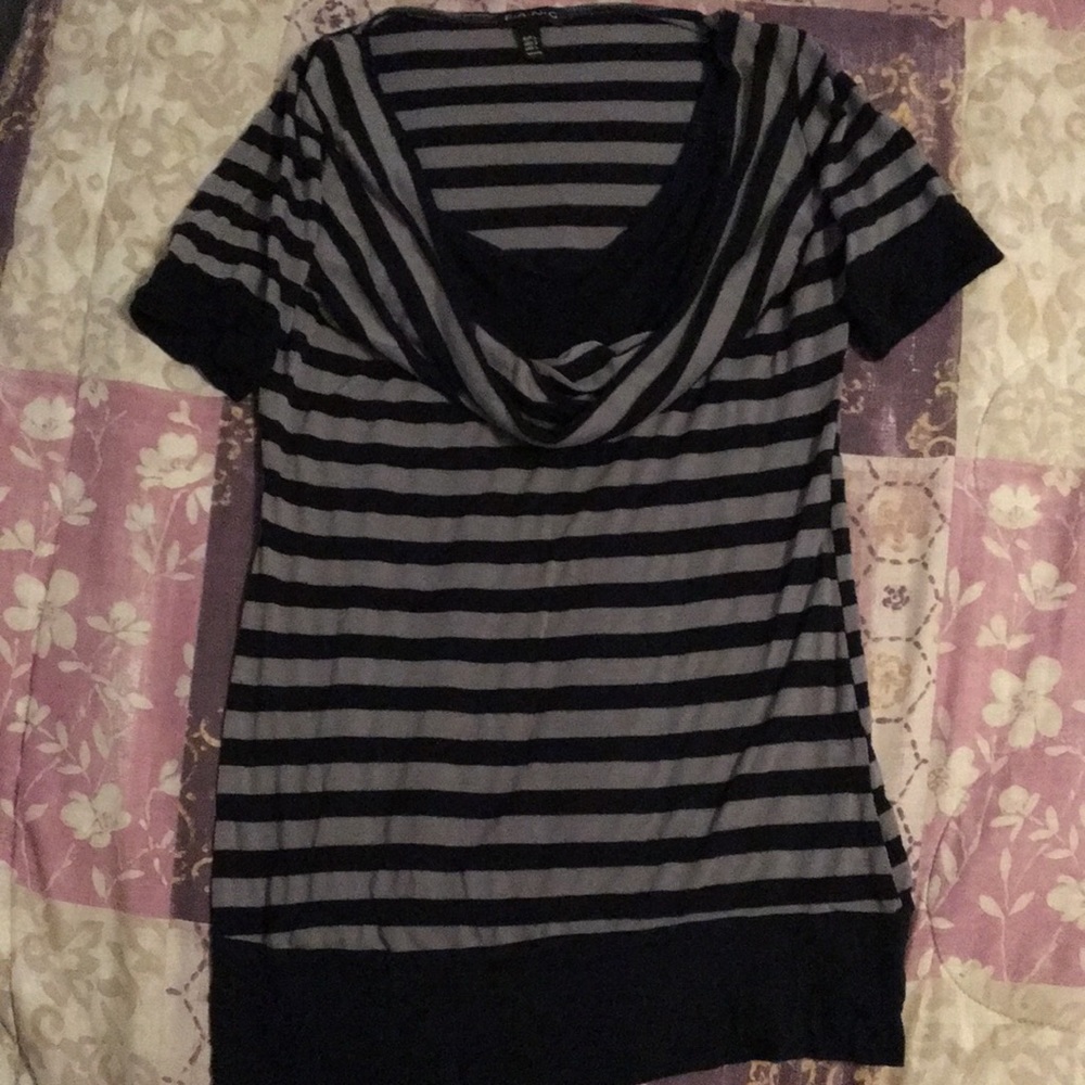 Fang grey/black striped T